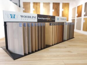 Parkett Riese Ausstellung – Muster koelnparkett und Woodline Parquetry