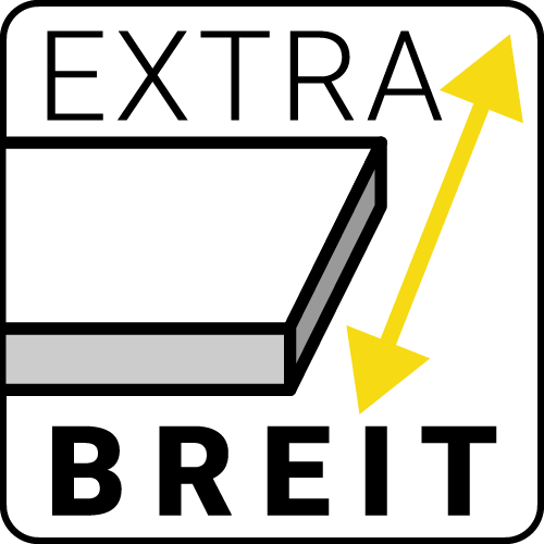 Grafik Icon: "Extra breit" für Großformatparkett Dielenriesen & Fischgrätriesen