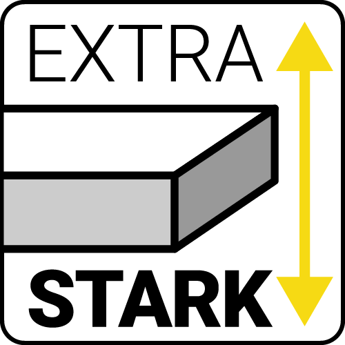 Grafik Icon: "Extra stark" für Großformatparkett Dielenriesen & Fischgrätriesen